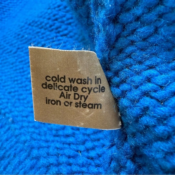 ECC Shark Sweater‎ 100% Wool Full Zip Youth 6 Blue Gray Ecuadorian Clothing Co - Picture 7 of 11